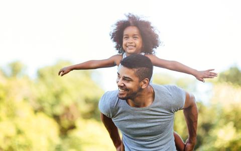 Father takes his daughter for family dental care in Mechanicsville, MD.