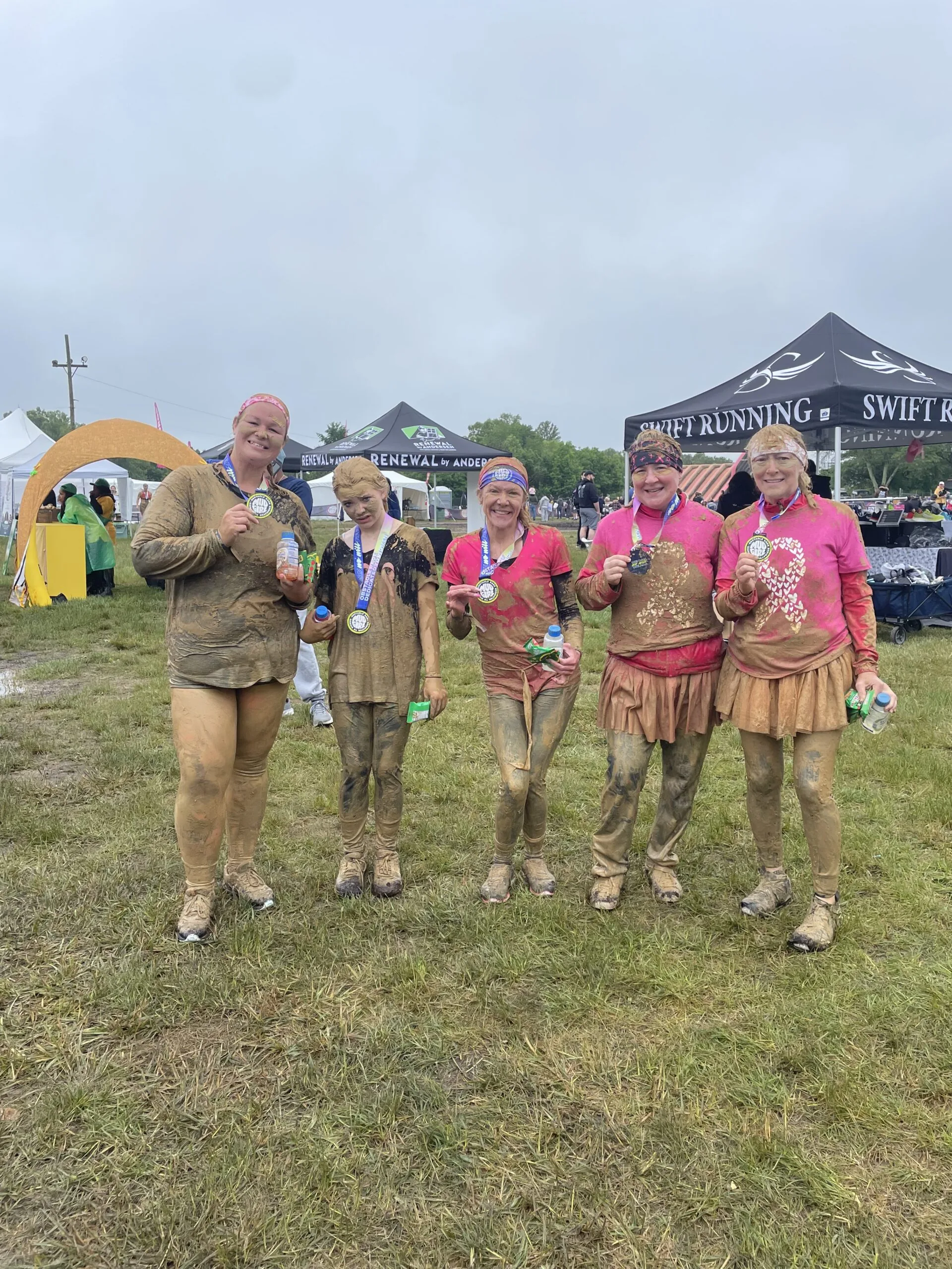 St. Mary's Dental team supporting the Pink Army Foundation by participating in a charity Mud Run.