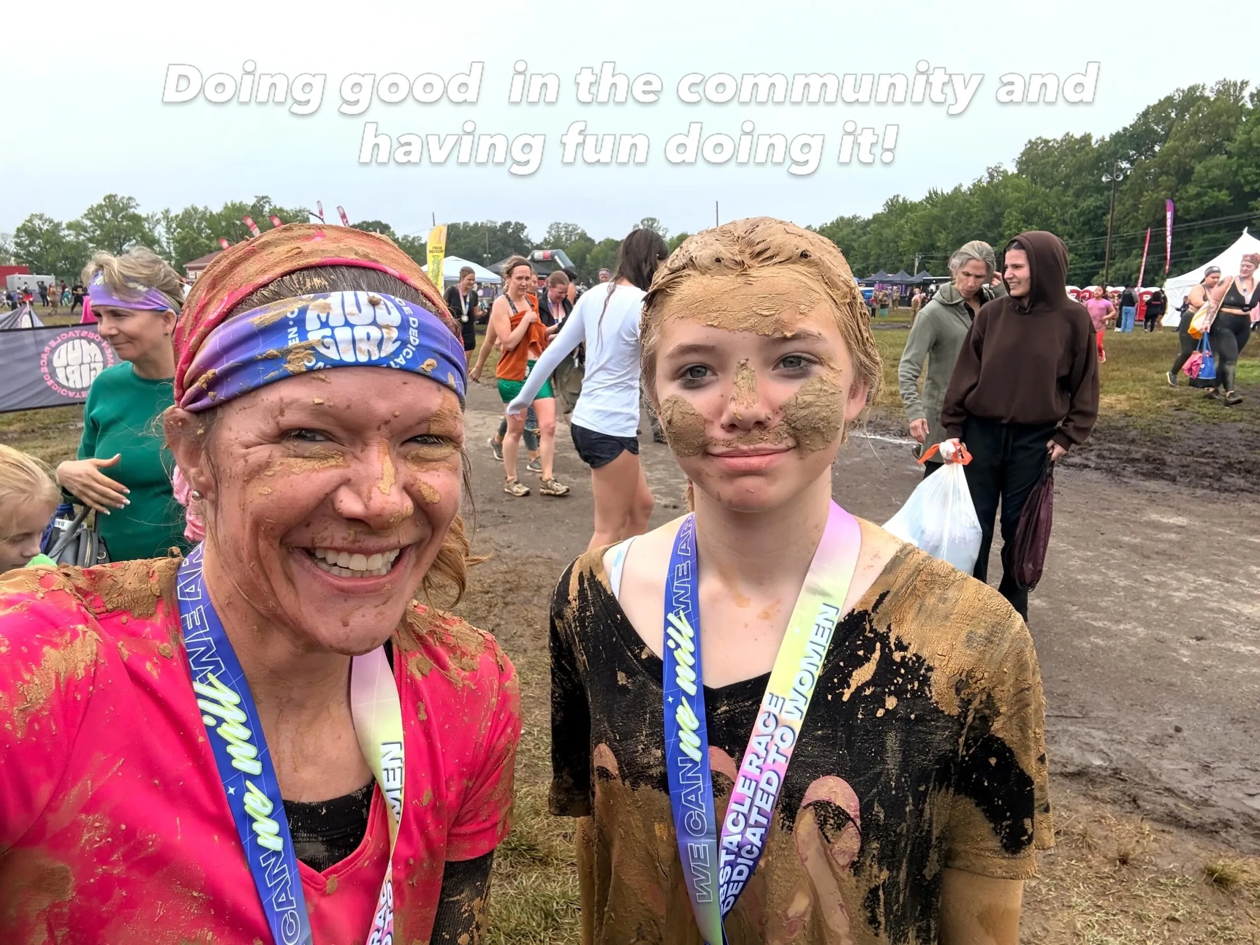 St. Mary's Dental team supporting the Pink Army Foundation by participating in a charity Mud Run.
